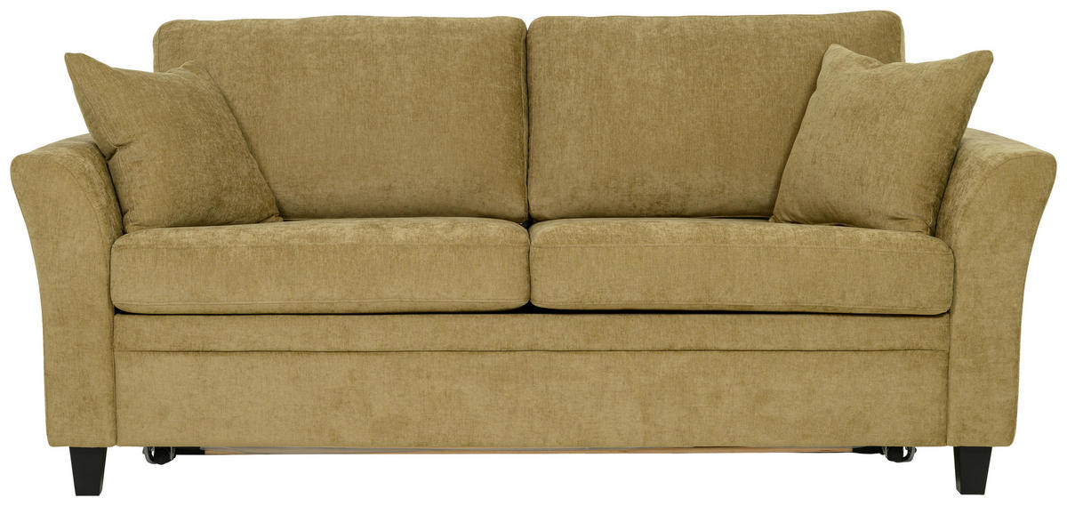 BÄDDSOFFA i olivgrön  - olivgrön/naturfärgad, Klassisk, metall/trä (190/87/93cm) - Hom`in