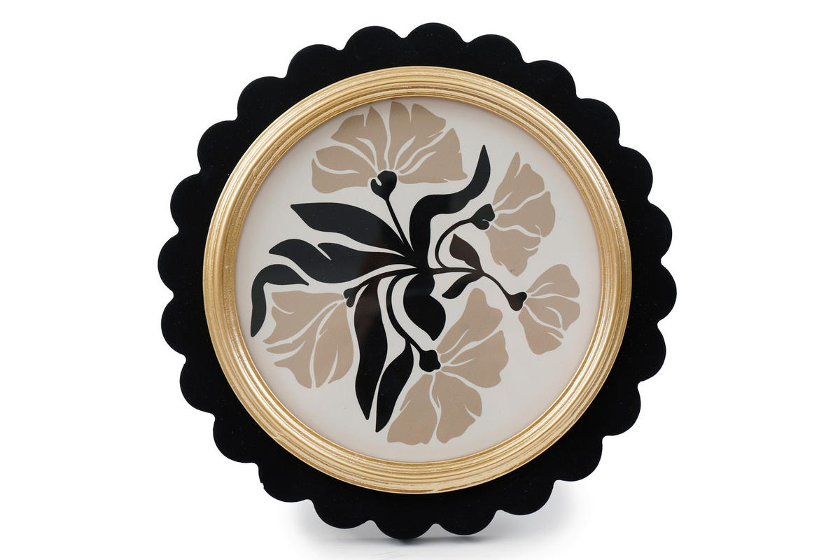 RÁM,  foto  x  - čierna/zlatá, Basics, drevo/sklo (19.9/19.9/2.2cm)