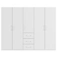 DREHTÜRENSCHRANK in Weiß - Weiß, Design, Holzwerkstoff/Kunststoff (251/197/60cm) - Novel
