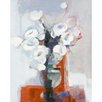 KUNSTDRUCK Stillleben, Blumen 40/50 cm  - Blau/Beige, Basics, Papier (40/50cm) - Monee