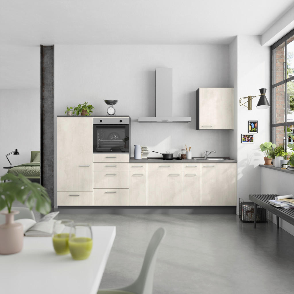 Thumbnail - Nobilia Küchenleerblock Riva, Weiß, Schiefer, Metall, 8 Schublade(n) Schubladen, nur wie online abgebildet bestellbar, 3...