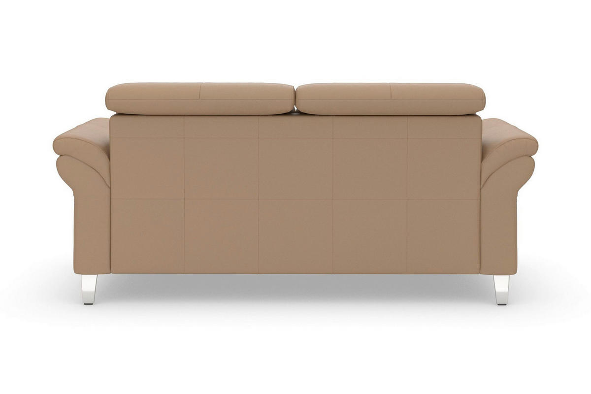 3-SITZER-SOFA ARNGAST E Echtleder Cappuccino  - Chromfarben/Cappuccino, Basics, Leder/Metall (186/84/93cm) - Sit & More