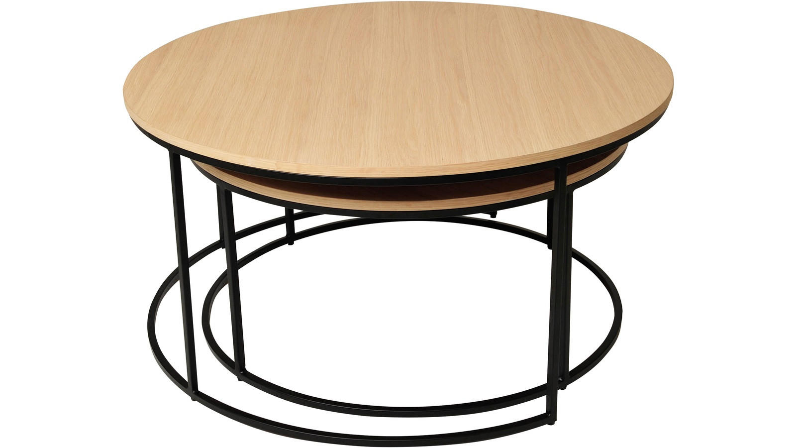 SOFFBORD SET i trä, metall 85/70/85/70/45/36,5 cm  - svart/ekfärgad, Design, metall/trä (85/70/85/70/45/36,5cm) - Niels Andersson