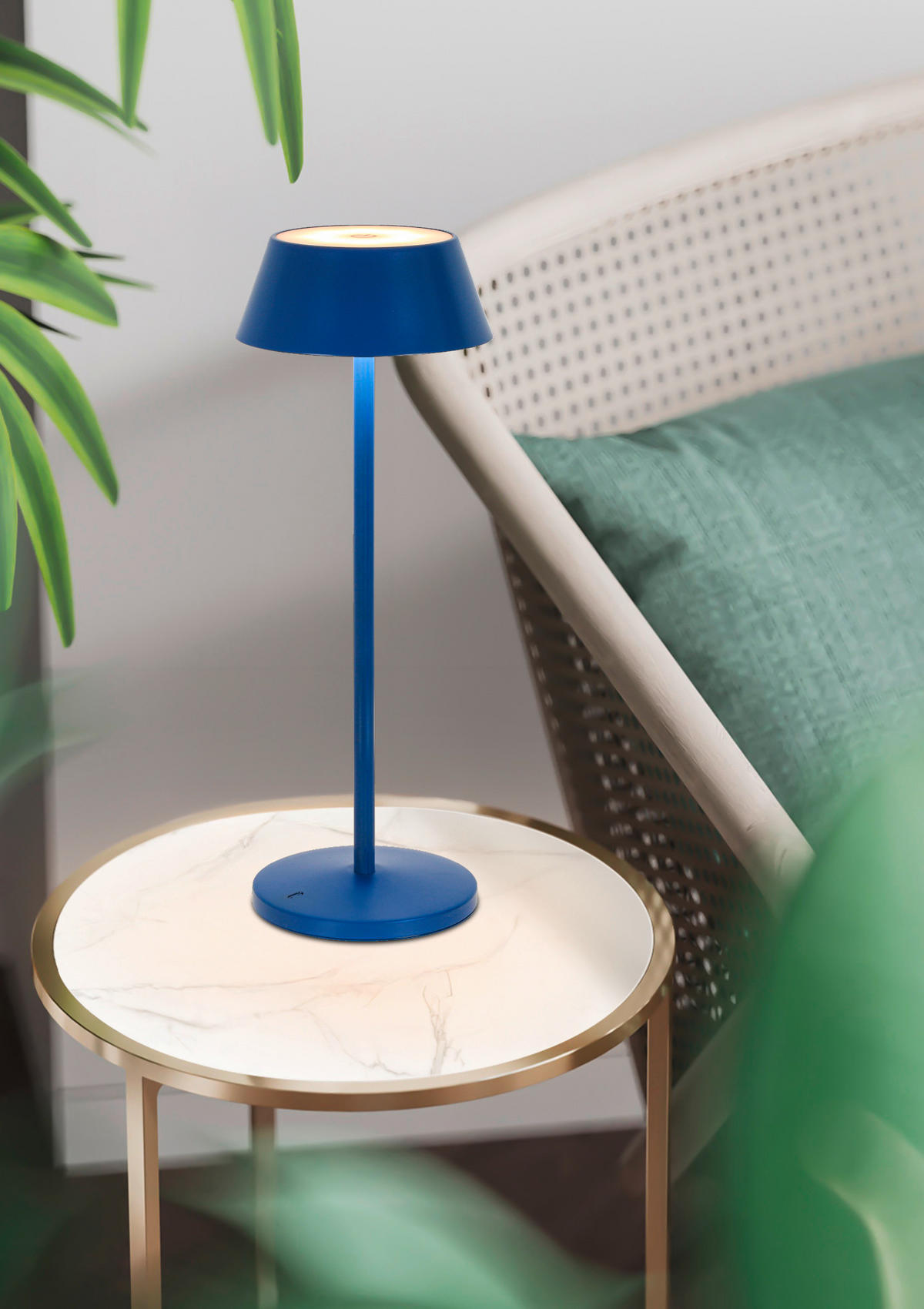 PORTABEL LAMPA 11/30 cm   - blå/svart, Trend, metall/plast (11/30cm) - Dieter Knoll