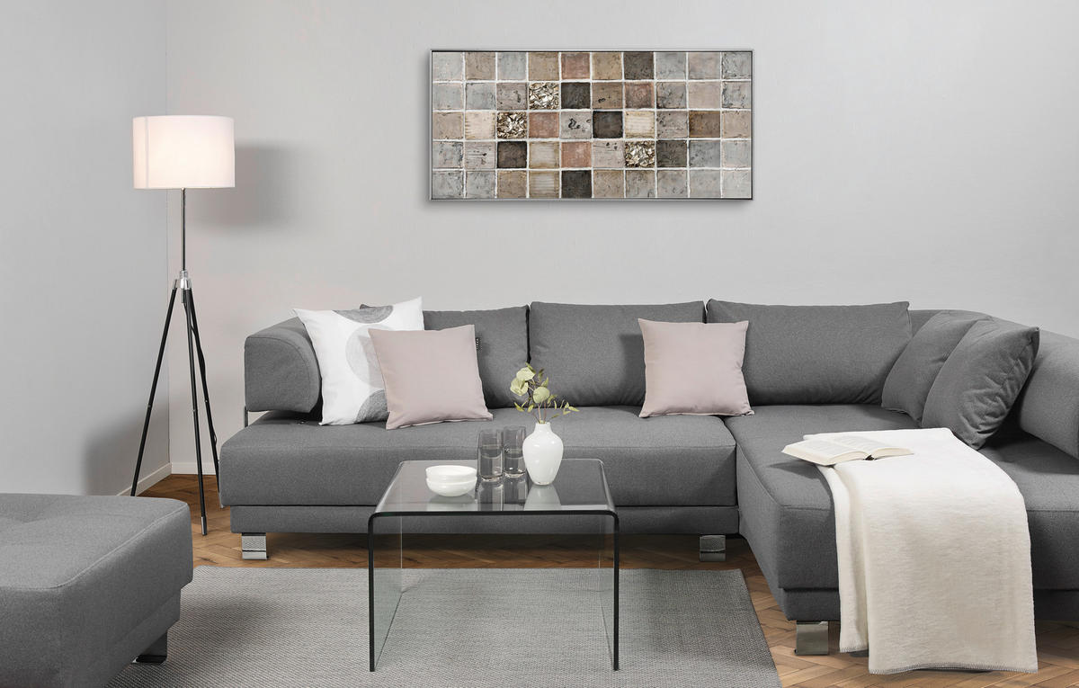OLAJFESTMÉNY 150/70 cm  - bézs/ezüst, Design, műanyag/textil (150/70cm) - Monee