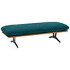 HOCKERBANK in Holz, Textil Petrol  - Petrol/Schwarz, Design, Holz/Textil (150/43/60cm) - Dieter Knoll