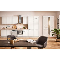 KUCHYŇSKÁ LINKA HOME 420 - černá/barvy dubu, Romantický / Rustikální, kov/kompozitní dřevo (420cm) - Welnova