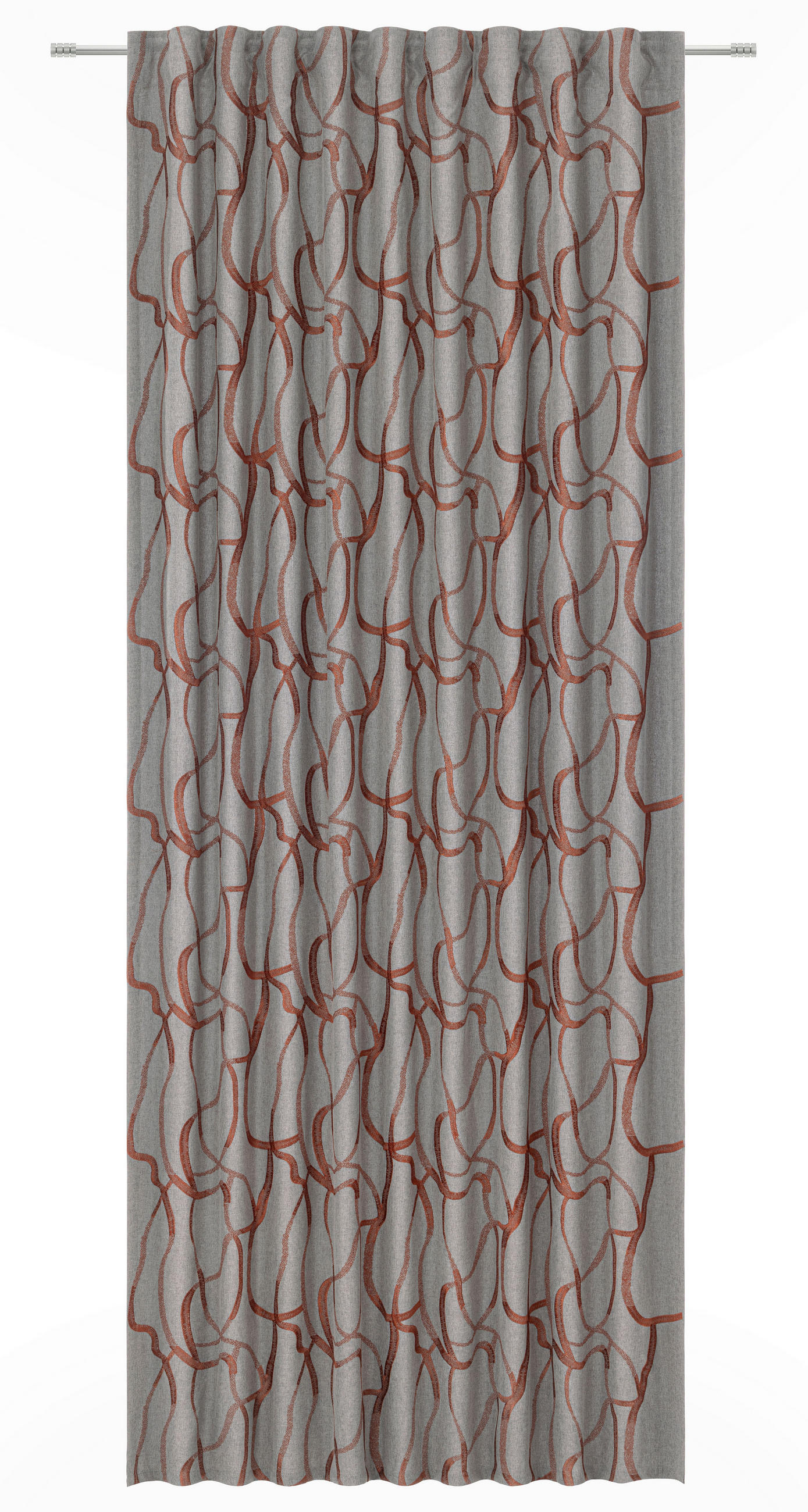 FERTIGVORHANG blickdicht  - Graubraun/Kupferfarben, Trend, Textil (135/245cm) - Esposa