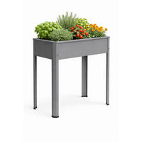 HOCHBEET - Schwarz, Modern, Metall (80/80/35cm)