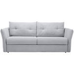 SCHLAFSOFA Webstoff Hellgrau  - Hellgrau/Schwarz, KONVENTIONELL, Kunststoff/Textil (220/89/104cm) - Carryhome