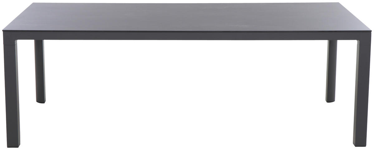 GARTENTISCH 220/100/74 cm Metall rechteckig  - Anthrazit/Graphitfarben, Basics, Kunststoff/Metall (220/100/74cm) - Siena Garden