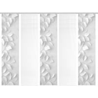 FLÄCHENVORHANG  5 Stück  blickdicht  60/260 cm   - Grau Hochglanz/Weiß, Design, Textil (60/260cm)