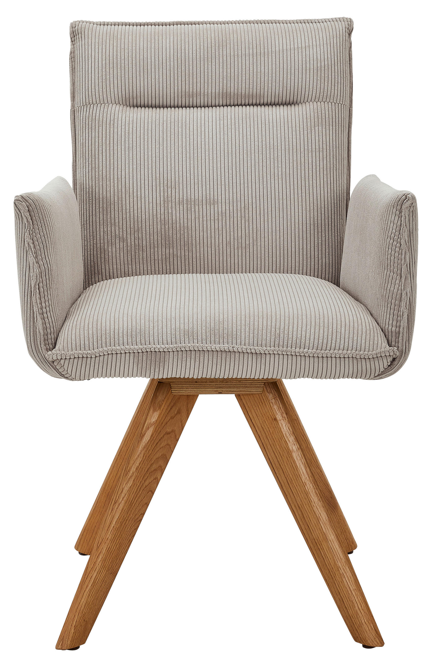 ARMLEHNSTUHL  in Cord  - Ecru/Wildeiche, Design, Holz/Textil (59/87/62cm) - Johann Jakob