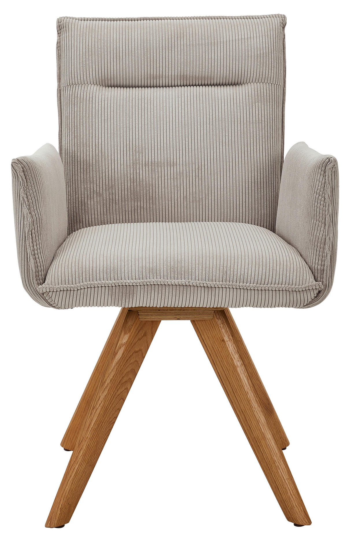 ARMLEHNSTUHL  in Cord  - Ecru/Wildeiche, Design, Holz/Textil (59/87/62cm) - Johann Jakob