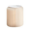 HOCKER Weiß  - Weiß, Trend, Papier/Textil (30/40cm) - Ambia Home