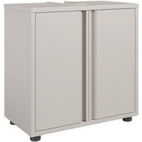 WASCHBECKENUNTERSCHRANK 60/60/33 cm  - Kaschmir/Schwarz, Design, Kunststoff/Metall (60/60/33cm) - home24