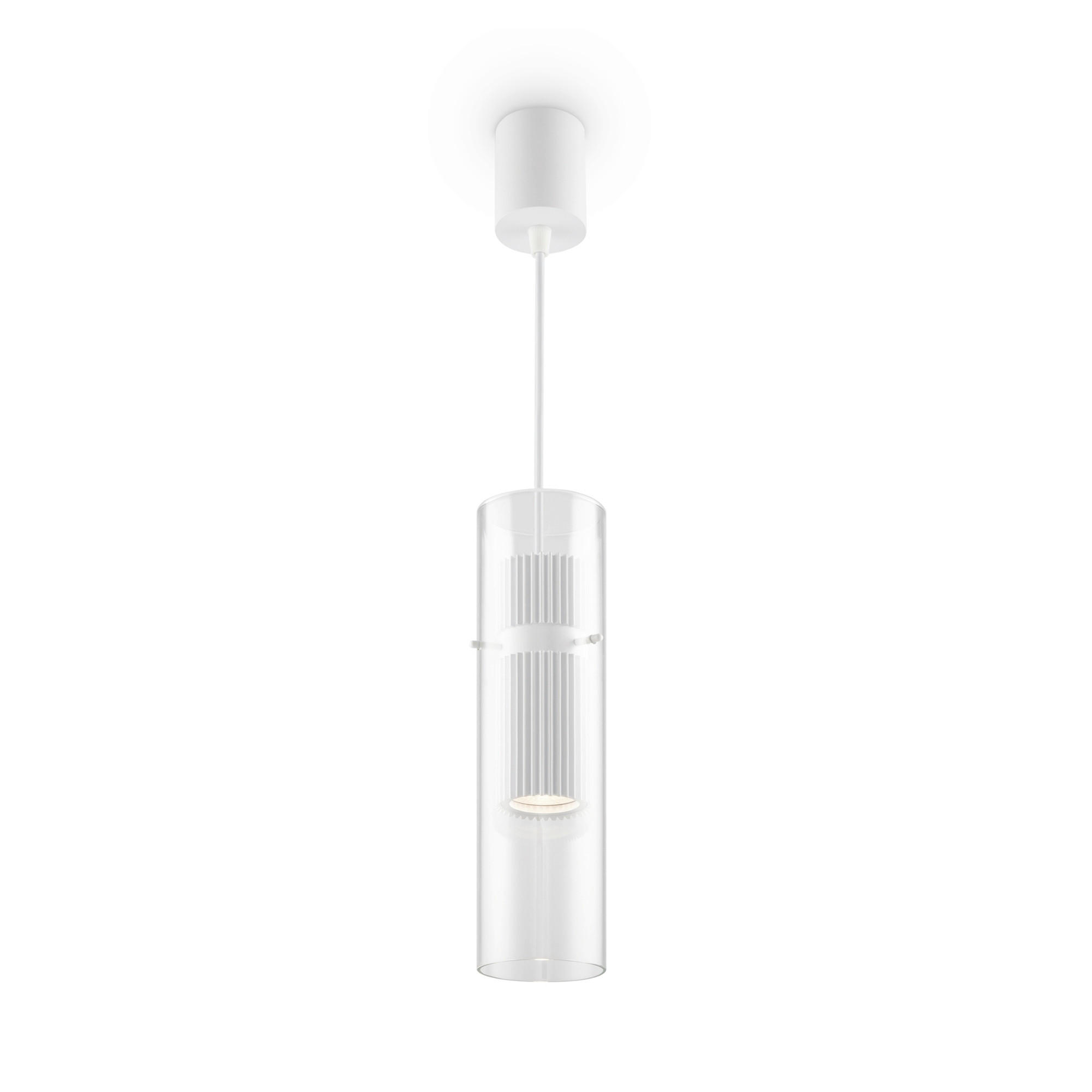 PENDELLEUCHTE Modern 8/32 cm  - Transparent/Weiß, Trend, Glas/Metall (8/32cm) - MAYTONI