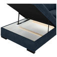 ECKSOFA  in Webstoff Dunkelblau  - Schwarz/Dunkelblau, KONVENTIONELL, Holz/Textil (244/283cm) - Carryhome