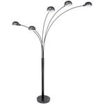 BOGENLEUCHTE 130/120/210 cm    - Schwarz, LIFESTYLE, Kunststoff/Stein (130/120/210cm) - Novel