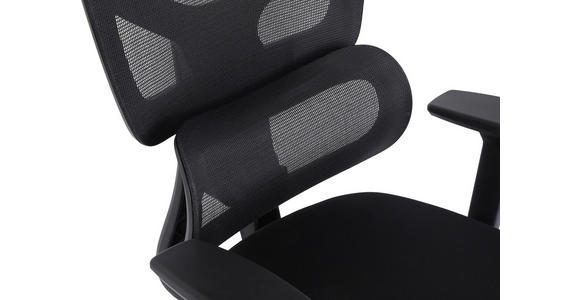 DREHSTUHL  in Netzbespannung Schwarz  - Schwarz, Design, Kunststoff/Textil (66/125-133/66cm) - Novel