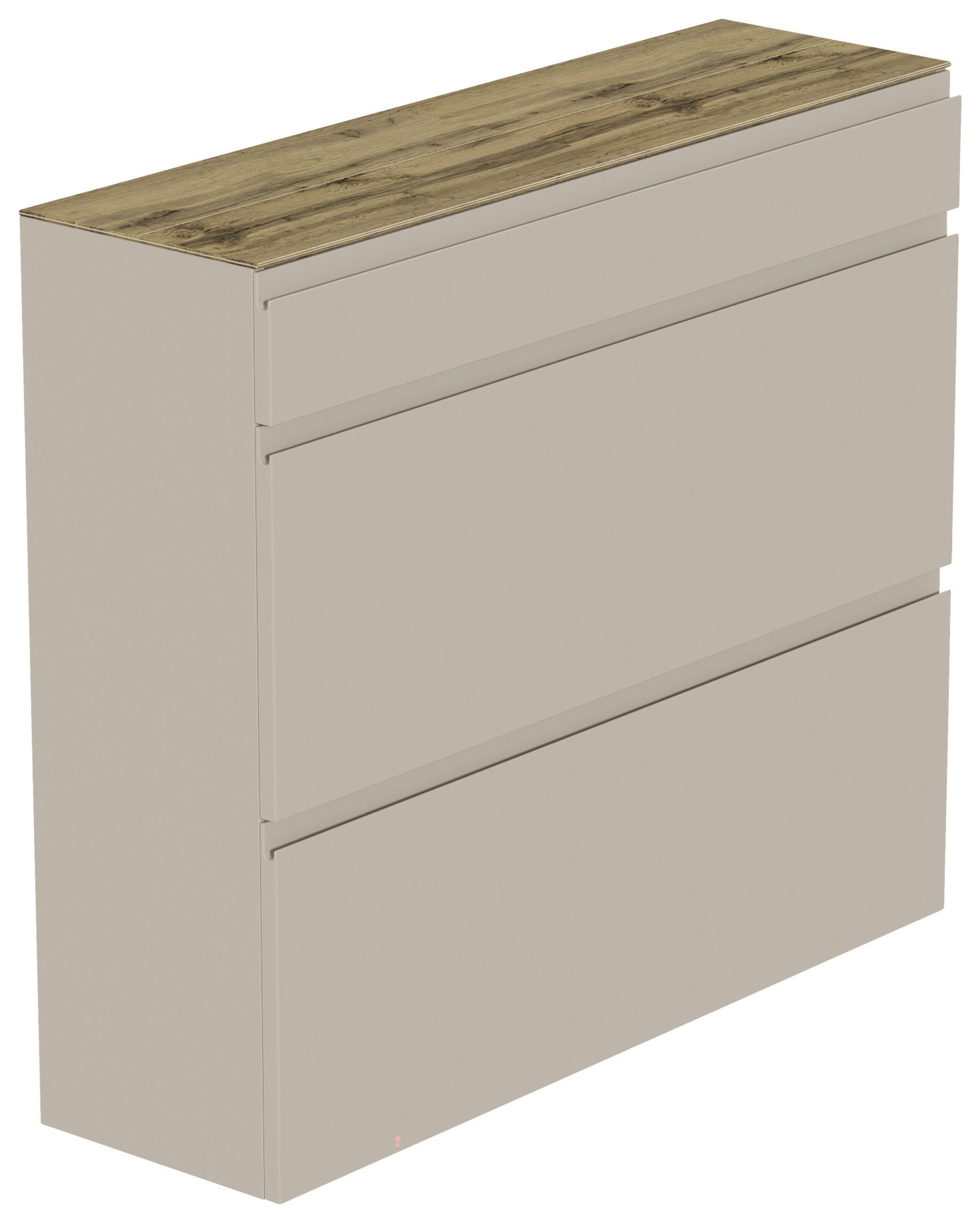 HÄNGESCHUHSCHRANK Eichefarben, Sandfarben  - Sandfarben/Eichefarben, Design, Holzwerkstoff (110/97/33cm) - Moderano