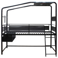 ETAGENBETT 90/190 cm Schwarz  - Schwarz, MODERN, Metall (90/190cm) - X Rocker