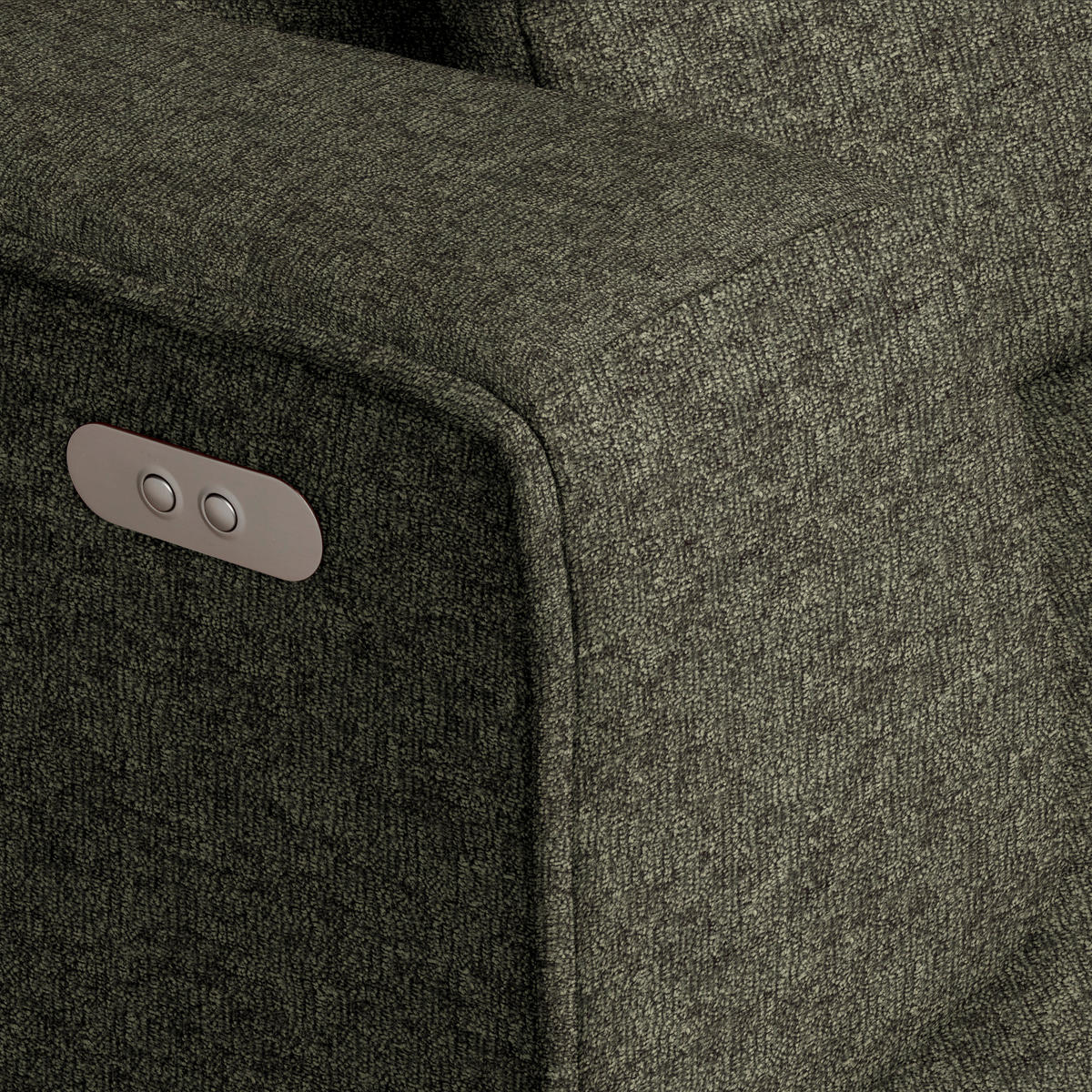 ECKSOFA Webstoff Olivgrün  - Schwarz/Olivgrün, Design, Kunststoff/Textil (188/288cm) - Welnova