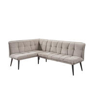 KLUPA KUTNA  boje pijeska  drvo, tekstil, drvni materijal      - boje pijeska/crna, Moderno, drvni materijal/drvo (240/161cm) - Livetastic