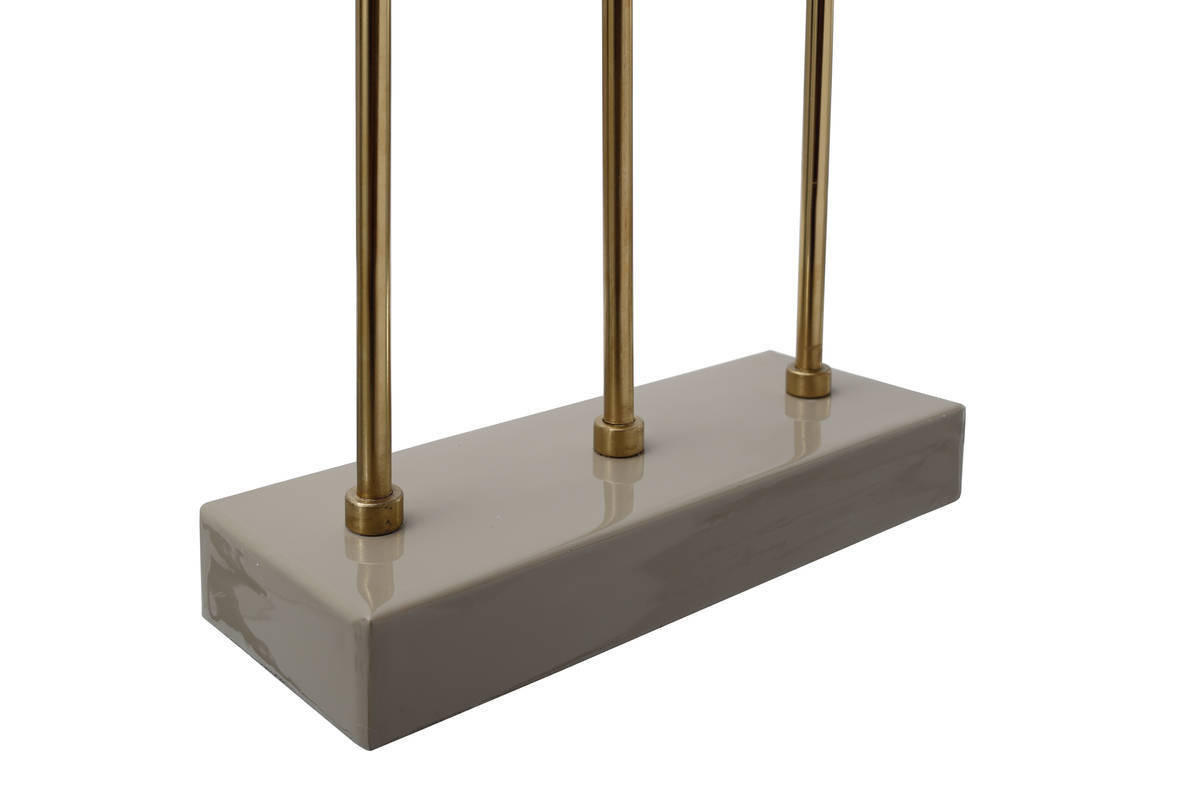 KERZENHALTER - Bordeaux/Goldfarben, Trend, Metall (26/39,5/9cm) - Kayoom