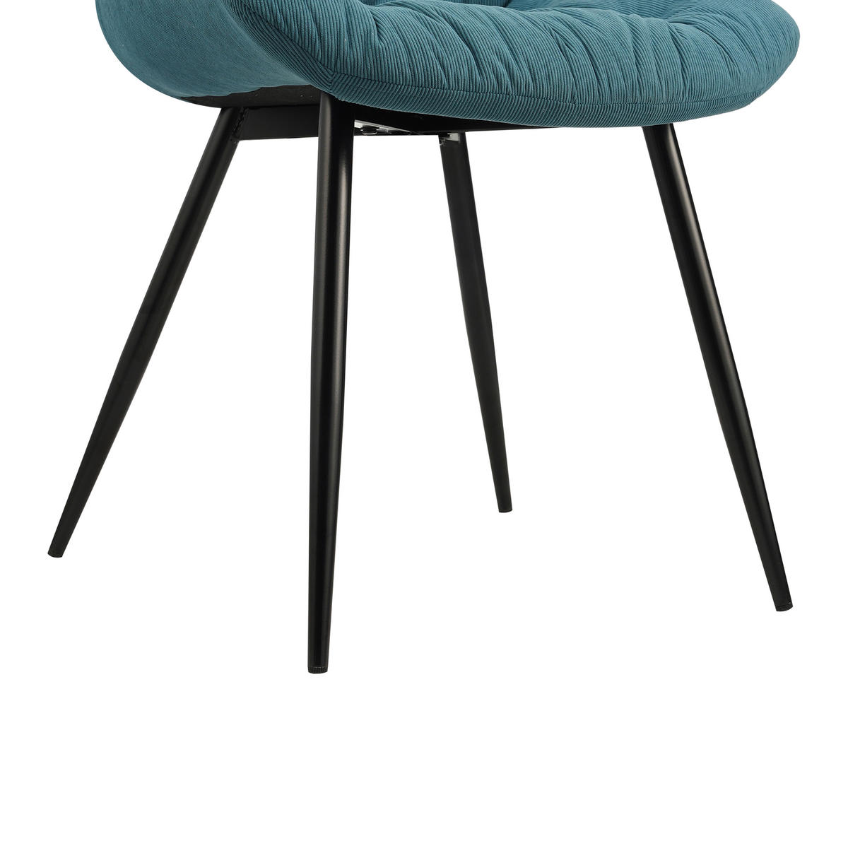 SCAUN in metal, textil negru, albastru închis  - albastru închis/negru, Design, metal/textil (54/85/63cm) - Carryhome