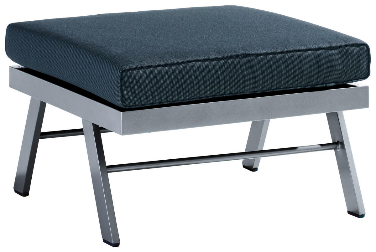 LOUNGETISCH 72/72/47 cm Metall, Textil  - Graphitfarben/Grau, Basics, Textil/Metall (72/72/47cm) - Sieger