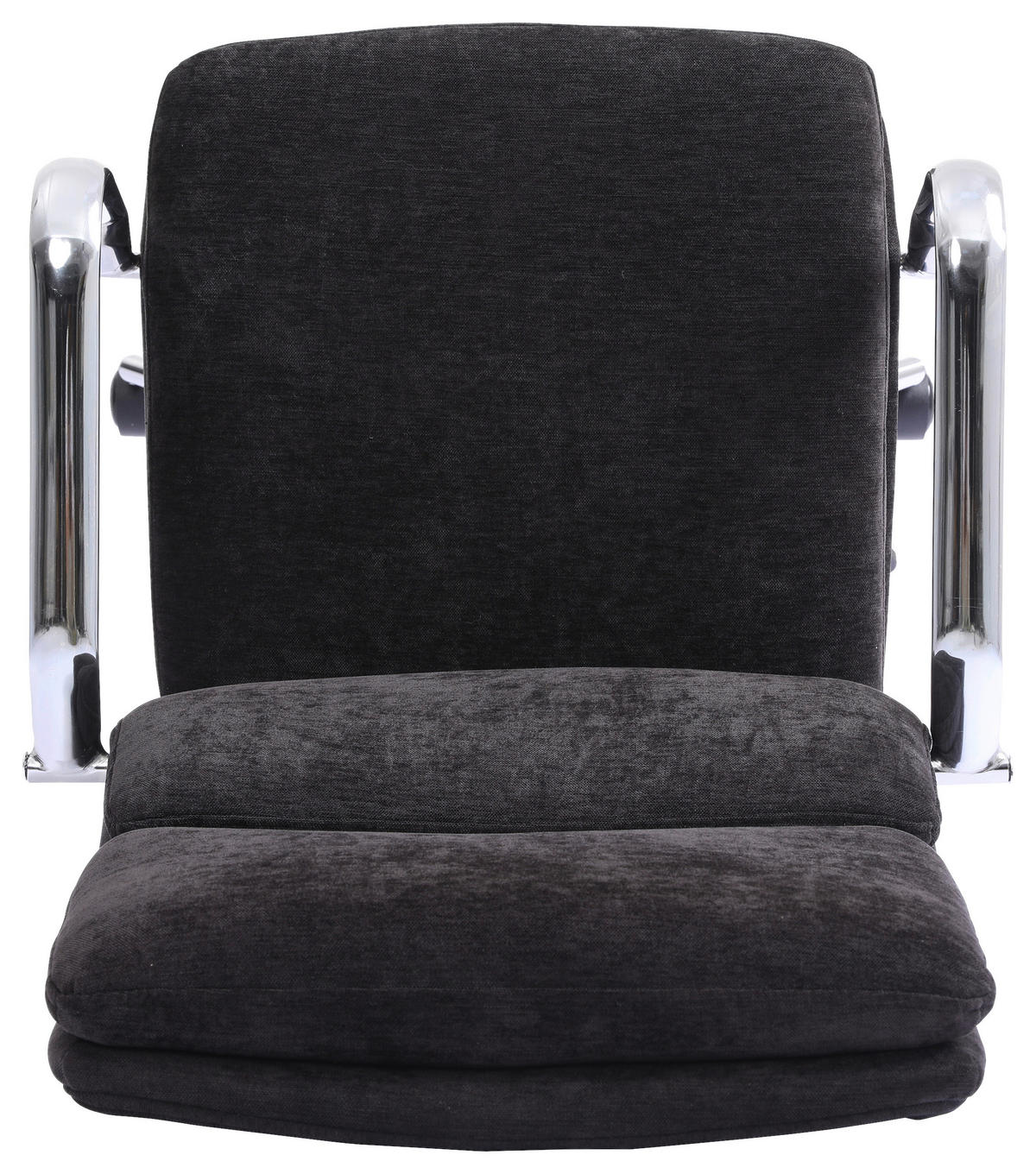 FORGÓSZÉK  zsenília fekete  - krómszínű/fekete, Modern, műanyag/textil (56/100-110/65,5cm) - Livetastic