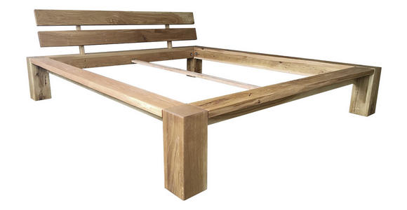 BALKENBETT 180/200 cm  in Eichefarben   - Eichefarben, LIFESTYLE, Holz (180/200cm) - Linea Natura