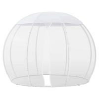 PAVILLON 303/230/303 cm Aluminium  - Silberfarben/Weiß, Basics, Textil/Metall (303/230/303cm)