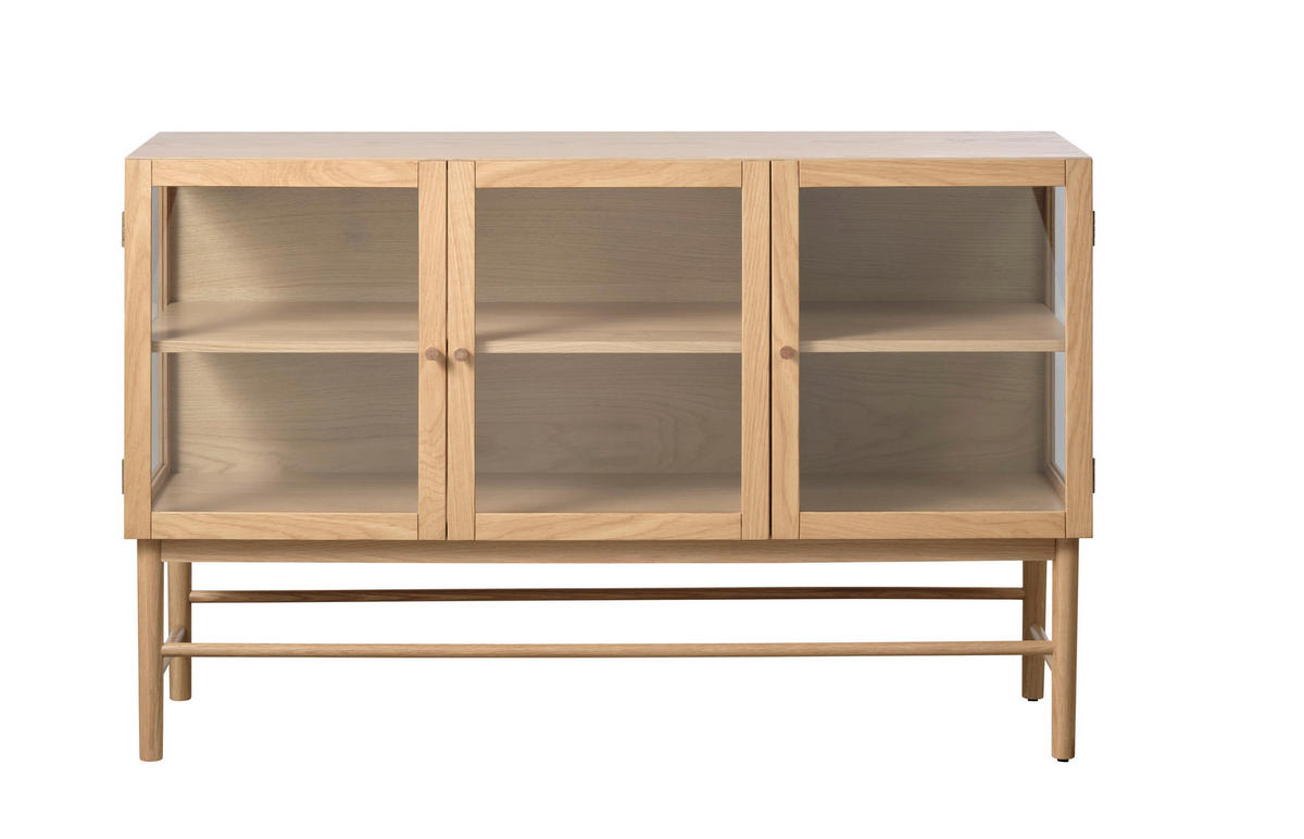 SIDEBOARD Eichefarben  140/88/43 cm  - Eichefarben, Basics, Glas/Holz (140/88/43cm) - Boxxx