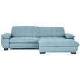 ECKSOFA  in Webstoff Hellblau  265/180 cm  - Schwarz/Hellblau, Design, Textil/Metall (265/180cm) - Carryhome