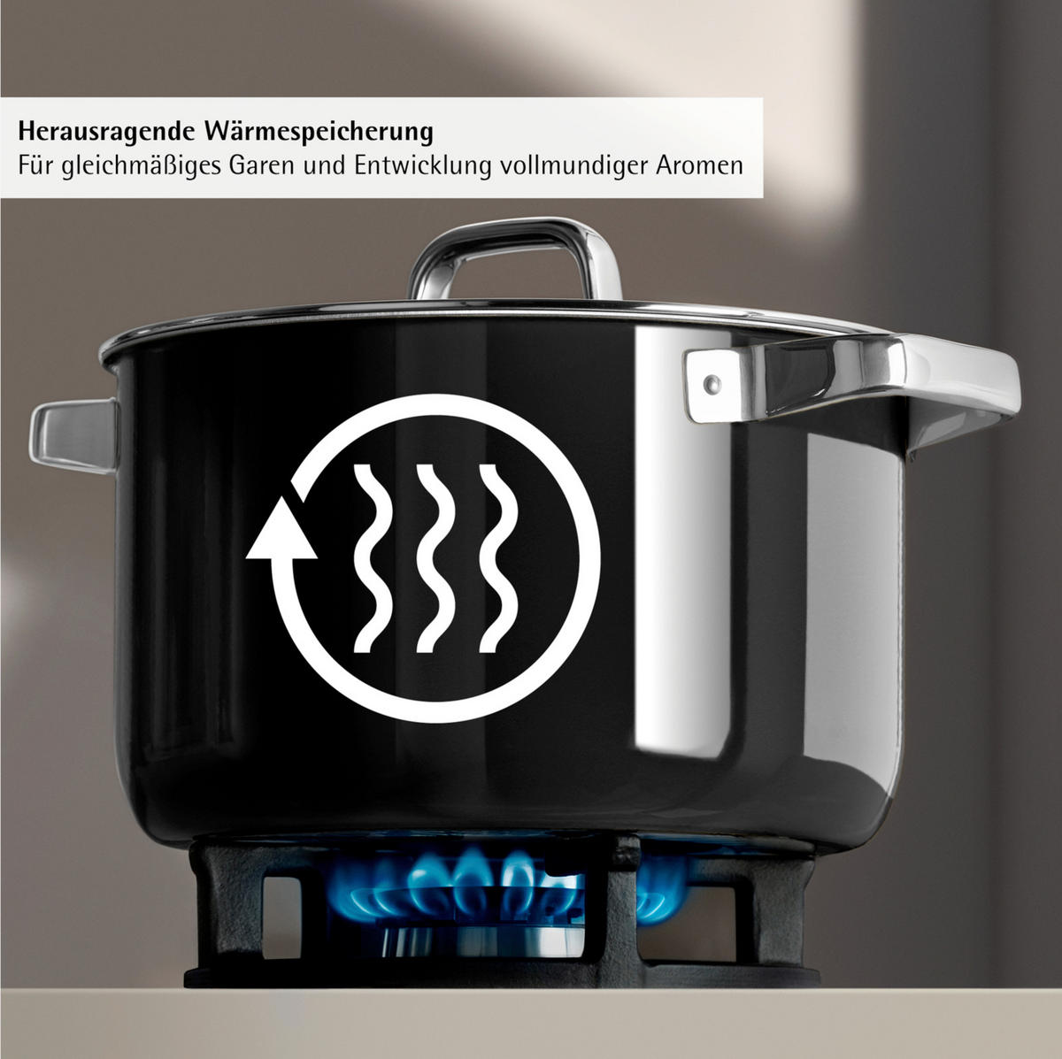 KOCHTOPFSET Fusiontec Mineral Pro 4-teilig  - Schwarz, Basics, Metall (60/30/33cm) - WMF
