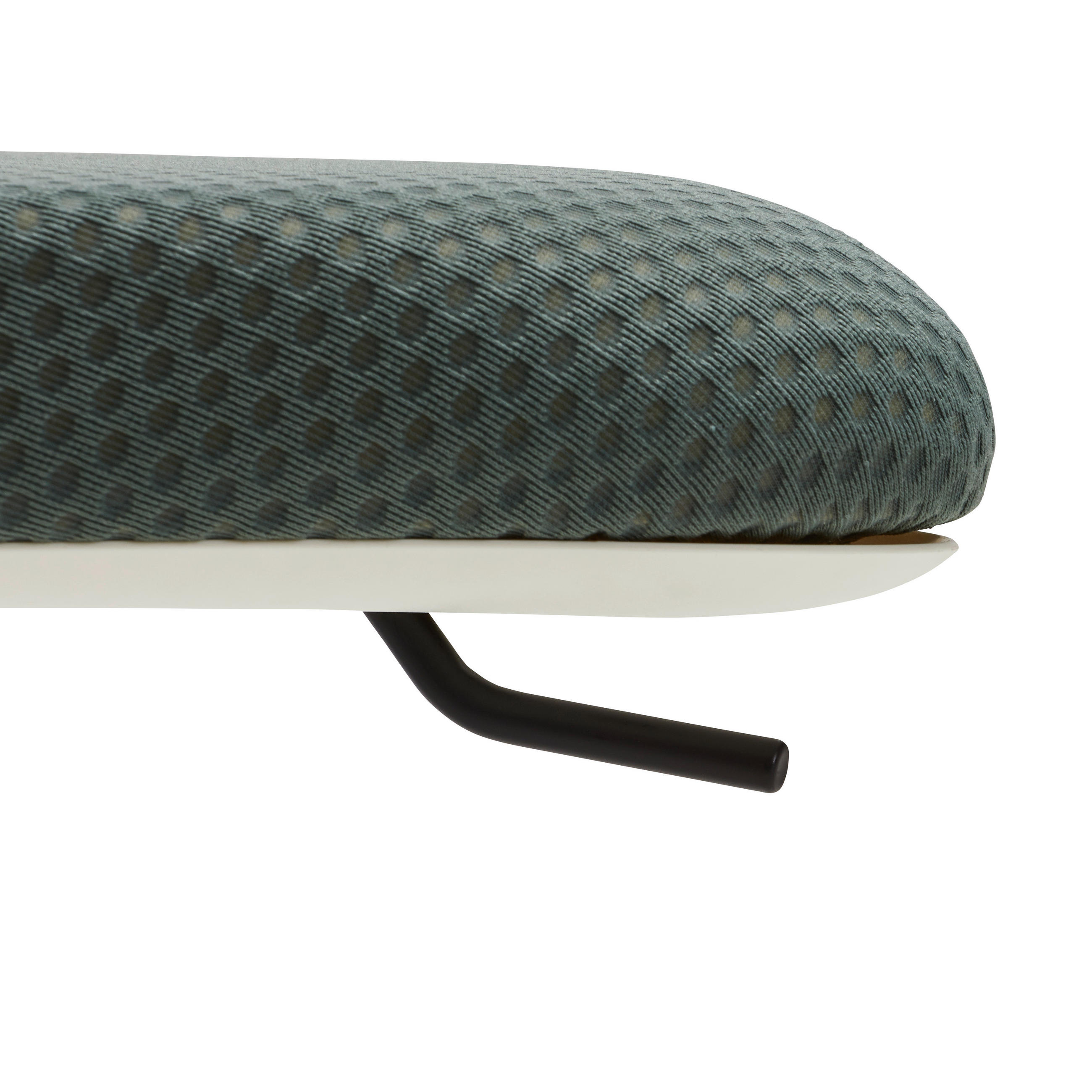 BÜROHOCKER 35/57-77/35 cm  - Schlammfarben/Weiß, MODERN, Kunststoff/Textil (35/57-77/35cm)