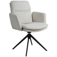 NASLANJAČ, kovina, tekstil bež  - črna/bež, Design, kovina/tekstil (62/88/64cm) - Novel