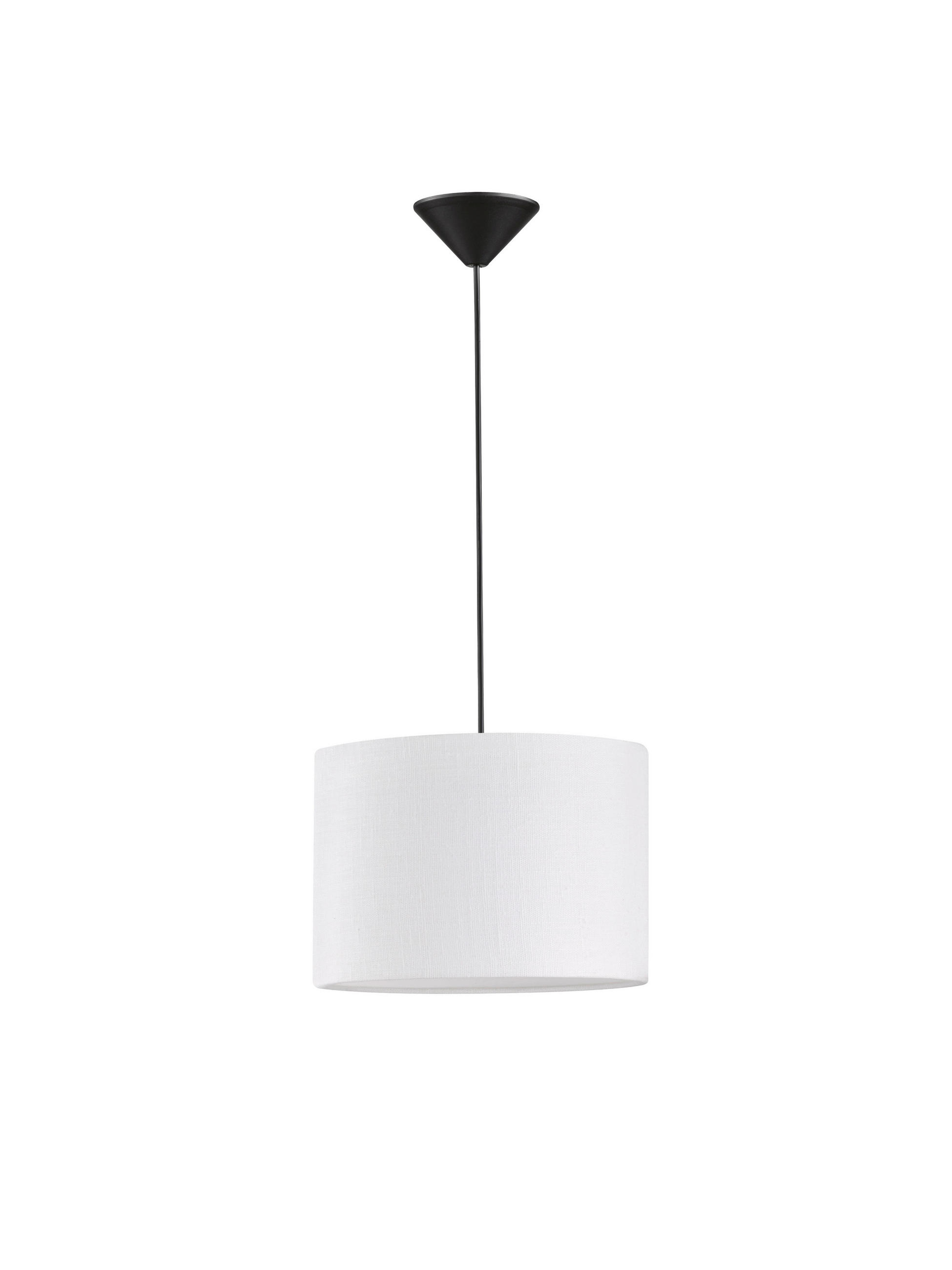 PENDELLEUCHTE 30 cm  - Sandfarben/Schwarz, Basics, Kunststoff/Textil (30cm) - Fischer & Honsel
