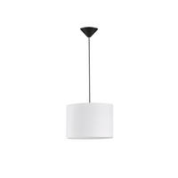STROPNÍ ZÁVĚSNÉ SVÍTIDLO, 30 cm  - bílá/černá, Basics, textil/plast (30cm) - Fischer & Honsel