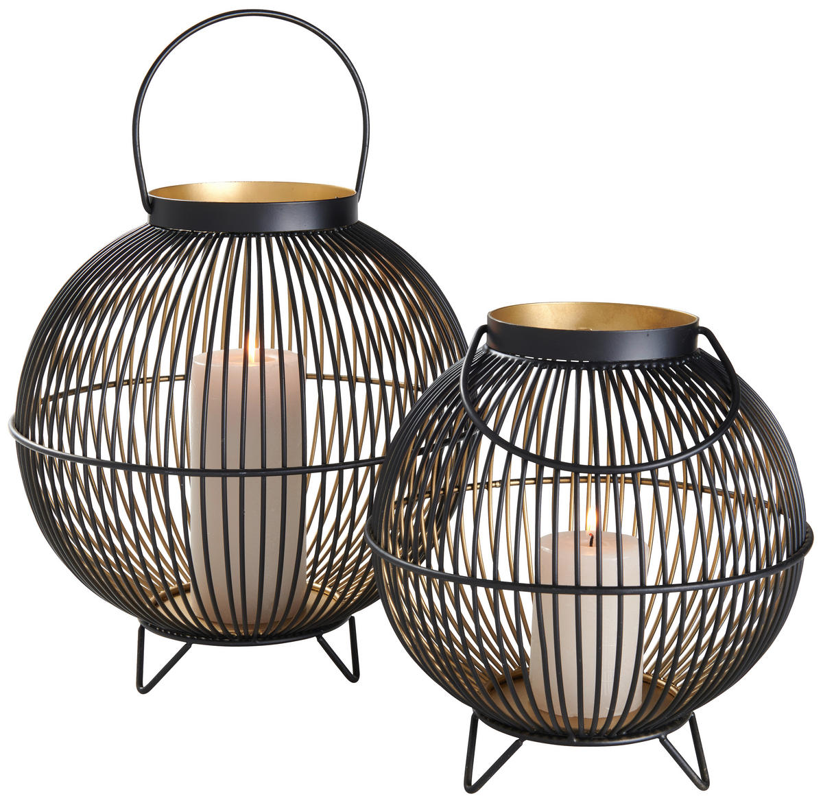 LAMPÁŠ kov - čierna/zlatá, Design, kov (23/22cm) - Ambia Home