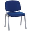 BESUCHERSTUHL Blau  - Blau/Silberfarben, Basics, Textil/Metall (58/84/48cm) - MID.YOU