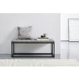 SITZBANK  in 120/47/42 cm  - Schwarz/Grau, LIFESTYLE, Textil/Metall (120/47/42cm) - Xora