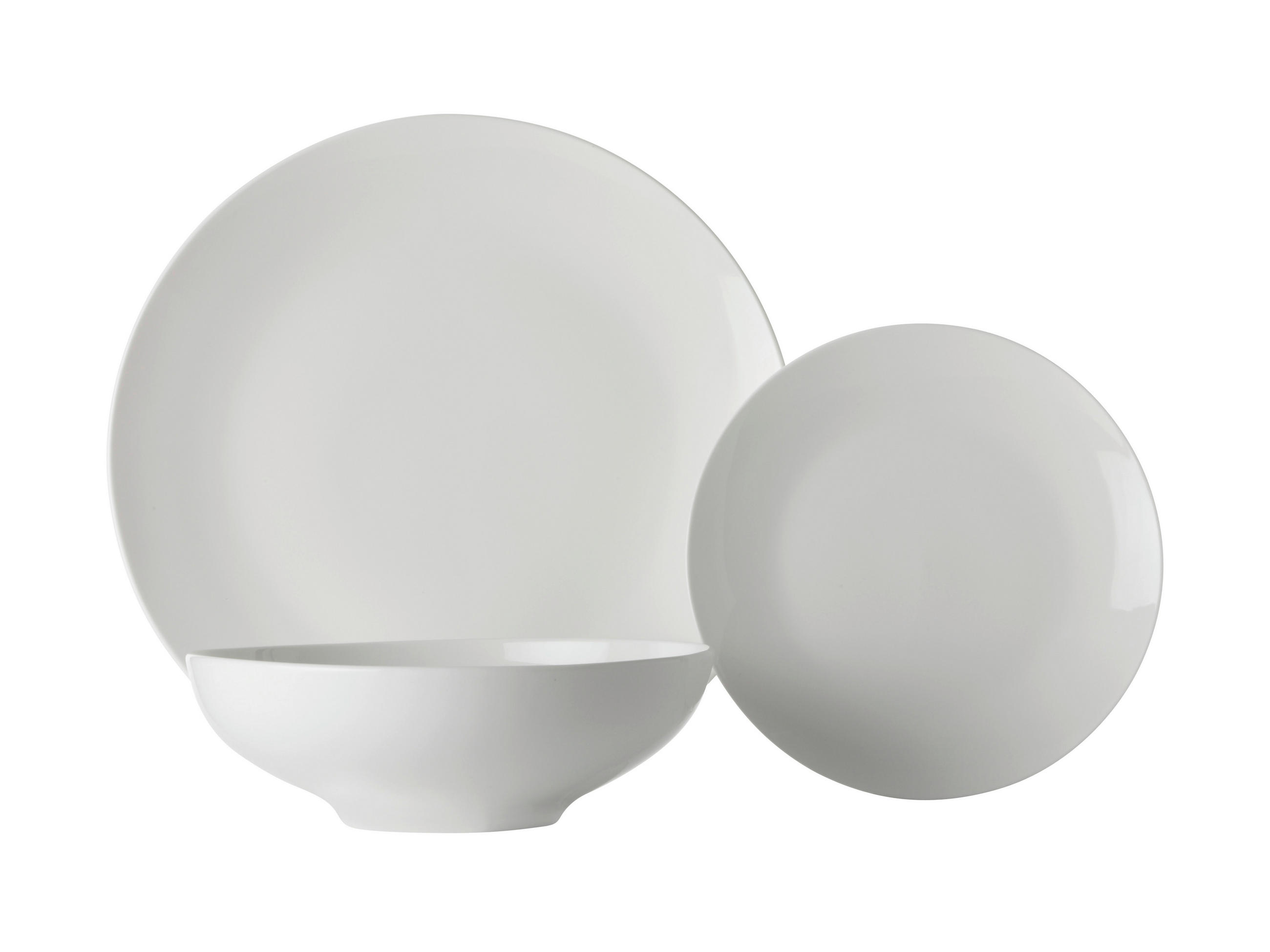 SERVICIU DE MASĂ 12 piese  - alb, Basics, ceramică (29/29.5/23cm) - Maxwell & Williams