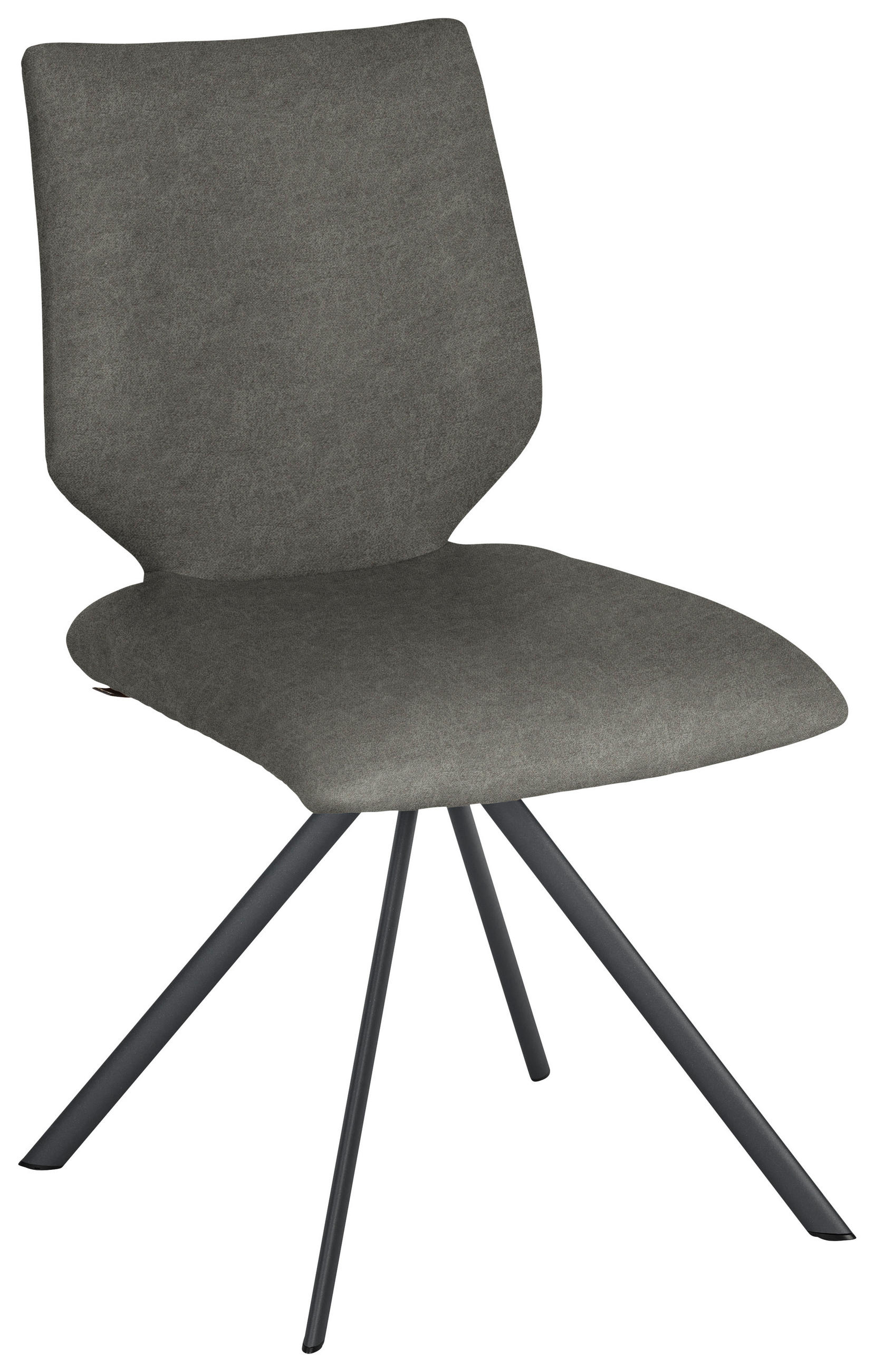 STUHL  Lederauswahl, Stoffauswahl, Typenauswahl Mikrofaser  - Anthrazit/Hellgrau, Design, Textil/Metall (50/92/63cm) - Venjakob