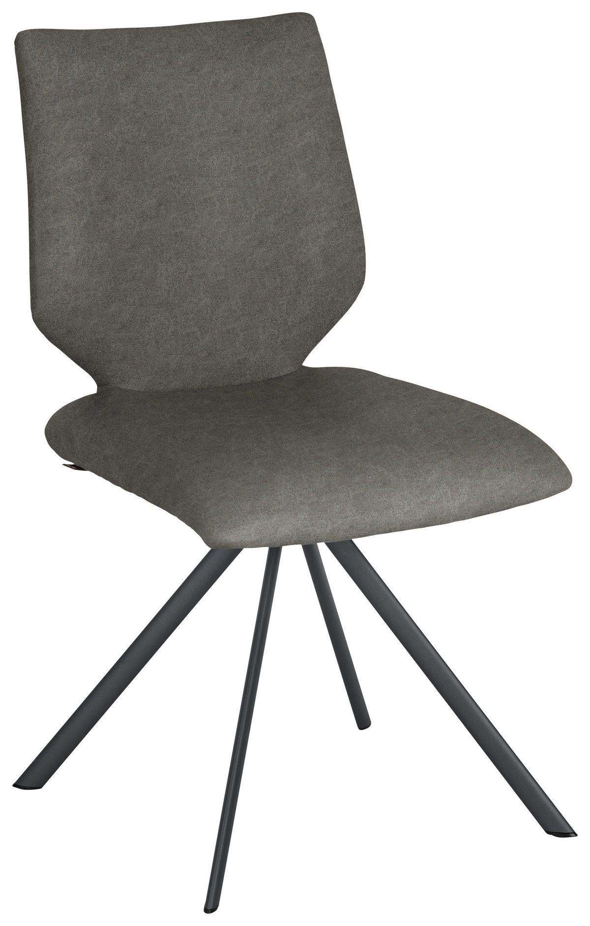 STUHL  Lederauswahl, Stoffauswahl, Typenauswahl Mikrofaser  - Anthrazit/Hellgrau, Design, Textil/Metall (50/92/63cm) - Venjakob