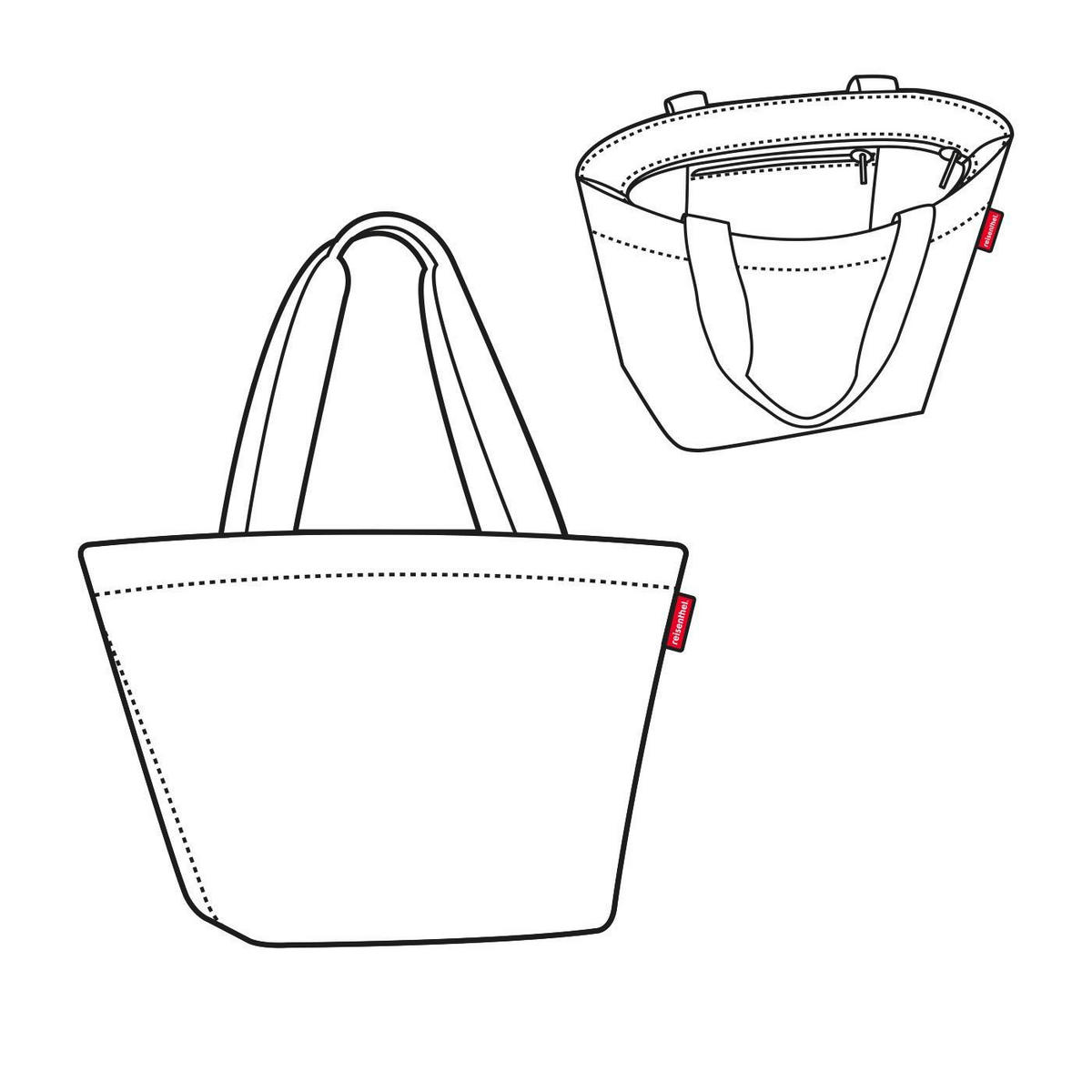 SHOPPER  - Schwarz/Weiß, Basics, Kunststoff/Textil (51/30,5/26cm) - Reisenthel