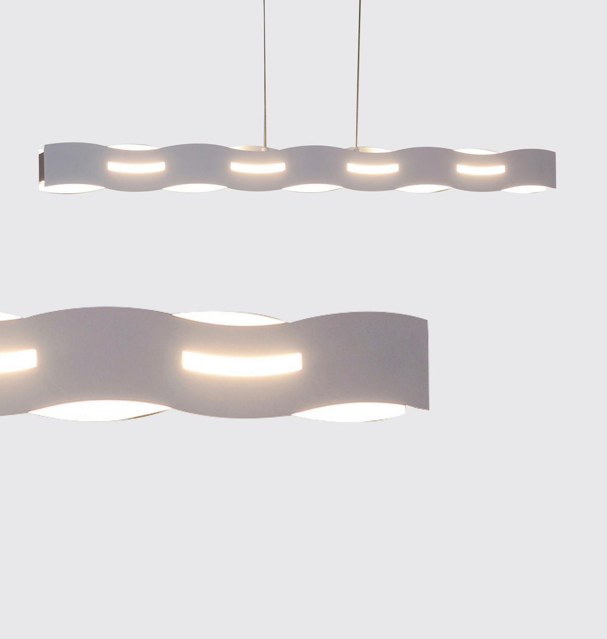 LED-HÄNGELEUCHTE 100/120/7 cm  - Nickelfarben, Design, Metall (100/120/7cm)