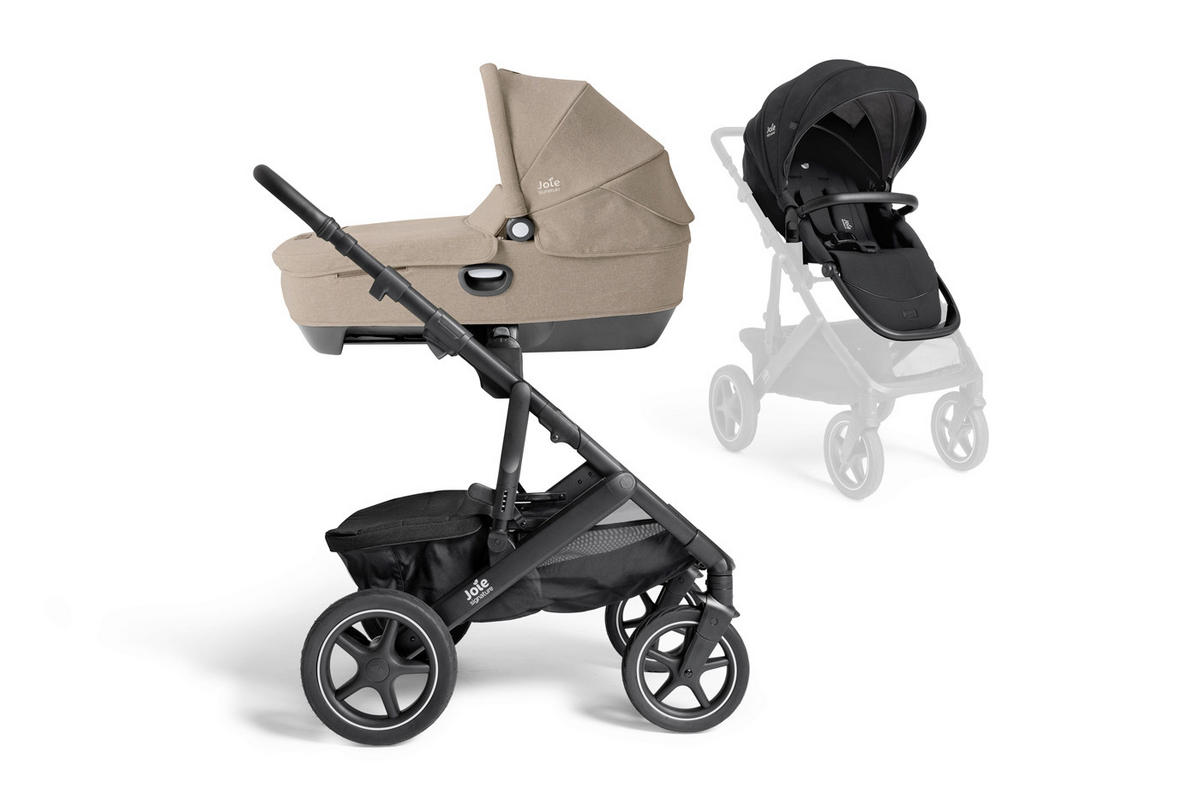 KOMBIKINDERWAGEN  Vinca inkl. Calmi  Sandstone  - Schlammfarben/Schwarz, Basics, Kunststoff (82/68/45cm) - JOIE SIGNATURE